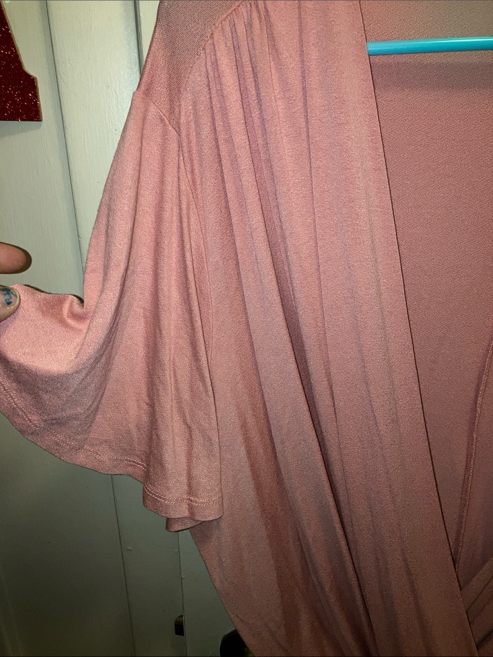 Lane Bryant Dusty Rose Wrap-Style Top 18/20 - Picture 4 of 4